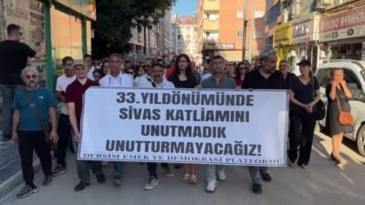Tunceli’de Sivas Madımak Katliamı’nın 33’üncü yıl dönümünde yürüyüş ve basın