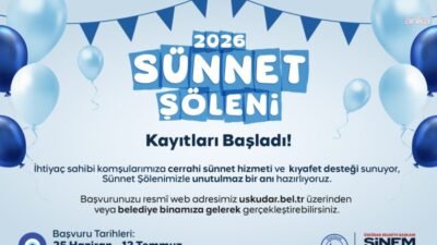 Üsküdar Belediyesi, ihtiyaç sahibi ailelerin çocuklarına yönelik düzenleyeceği 2026 Sünnet