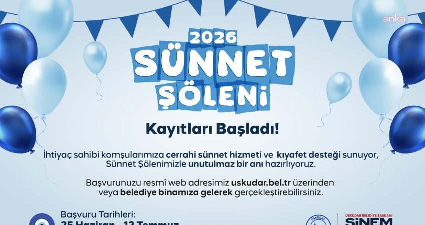 Üsküdar Belediyesi, ihtiyaç sahibi ailelerin çocuklarına yönelik düzenleyeceği 2026 Sünnet