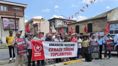 Vatan Partisi Üyeleri, NATO'yu Havran'da protesto etti. Eylem sırasında yapılan