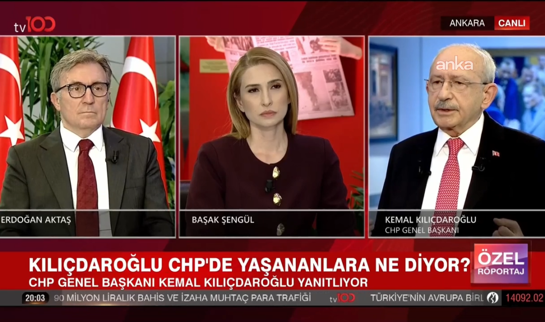 CHP Genel Başkanı Kemal Kılıçdaroğlu, CHP bölünürse bu durumun Cumhurbaşkanı