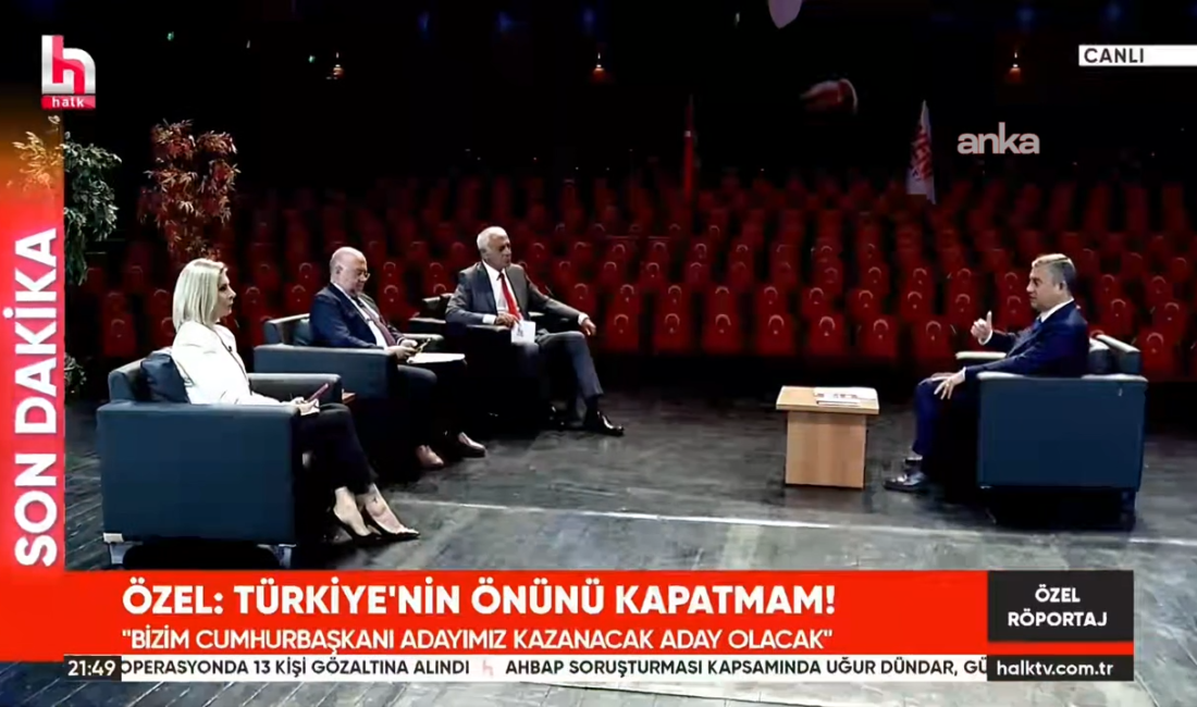 YENİ Parti Genel Başkanı Özgür Özel, "Ağustosun yarısından Ekim’in ortasına