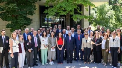 YENİ Parti MYK üyeleri, bugün TBMM'de basın mensuplarıyla bir araya