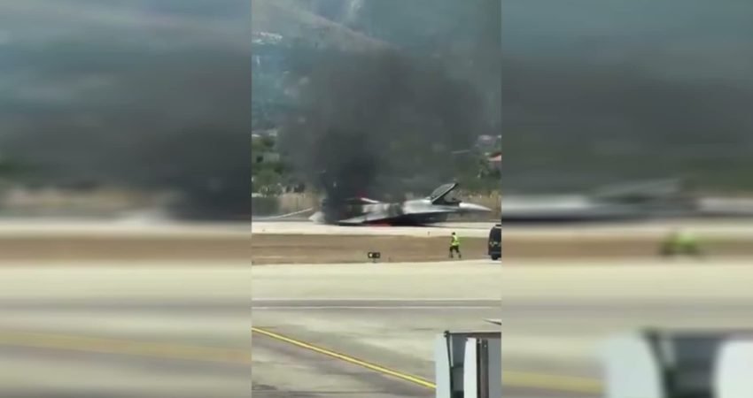 Yunanistan Hava Kuvvetleri'ne ait bir F-16 savaş uçağı, eğitim uçuşu