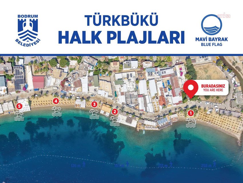 Bodrum Belediyesi'nden yapılan açıklamada, Türkbükü'ndeki plajlara ilişkin sosyal medya paylaşımının