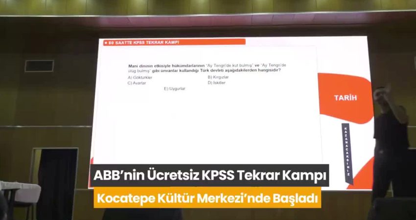 Ankara Büyükşehir Belediyesi, KPSS’ye hazırlanan adaylara destek olmak amacıyla 60