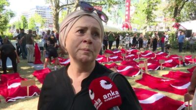 Er şehit yakınları ve er gazilerin, Güvenpark’ta sürdürdüğü oturma eylemi