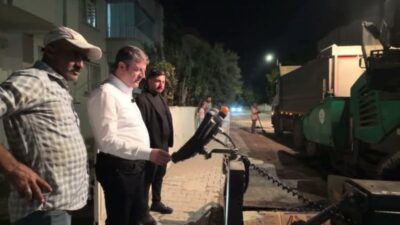 Adıyaman Belediyesi, altyapı çalışmaları tamamlanan Yeni Mahalle’de trafiği aksatmamak amacıyla