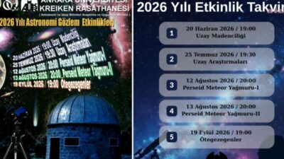 Ankara Üniversitesi Kreiken Rasathanesi, Perseid meteor yağmuru için bugün ve