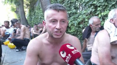 Enerji ve Tabii Kaynaklar Bakanlığı önündeki eylemlerini sürdüren Bağımsız Maden