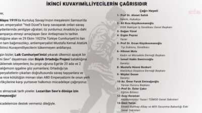 Kendilerini "İkinci Kuvayımilliyeciler" olarak tanımlayan bir grup aydın, akademisyen, sanatçı