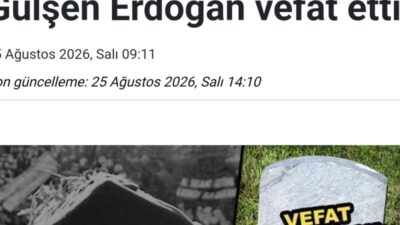 Aydın Denge Gazetesi'nin sosyal medya hesabından Gülşen Erdoğan isimli kişinin