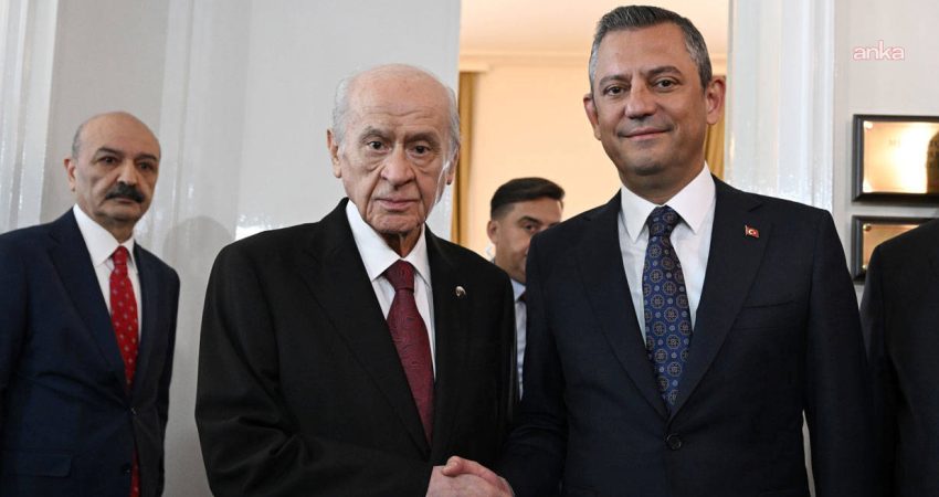 MHP Genel Başkanı Devlet Bahçeli ile CHP Genel Başkanı Özgür