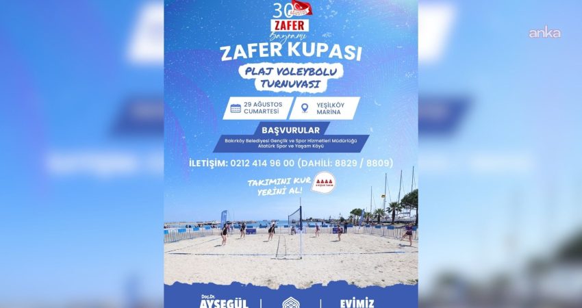 Bakırköy Belediyesi, 30 Ağustos Zafer Bayramı etkinlikleri kapsamında plaj voleybolu