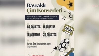 Bayraklı Belediyesi Orkestrası, ağustos ayı boyunca her salı günü Bayraklı