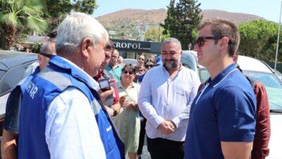 Bodrum Belediye Başkanı Tamer Mandalinci, mahallelerin ihtiyaçlarını yerinde tespit etmek