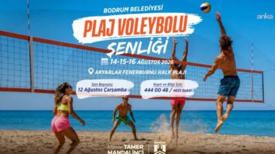Bodrum Belediyesi tarafından Akyarlar Fenerburnu Halk Plajı’nda 14-16 Ağustos 2026 tarihlerinde