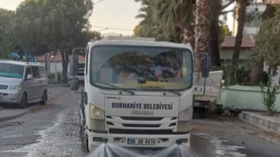 Burhaniye Belediyesi Temizlik İşleri Müdürlüğü ekipleri, kırsal ve merkez mahallelerde