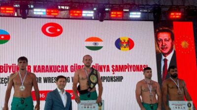 Bursa Büyükşehir Belediyespor Kulübü güreşçisi Fazlı Eryılmaz, Ankara’da düzenlenen Keçiören