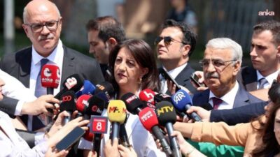DEM Parti İmralı Heyeti üyeleri Pervin Buldan ve Mithat Sancar,