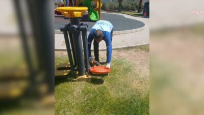 Didim Belediyesi, ilçe genelindeki parklarda bakım ve onarım çalışmalarını sürdürüyor.