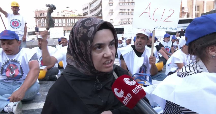 Yıldızlar SSS Holding'e ait Doruk Madencilik'te çalışan Türk Maden-İş Sendikası üyesi