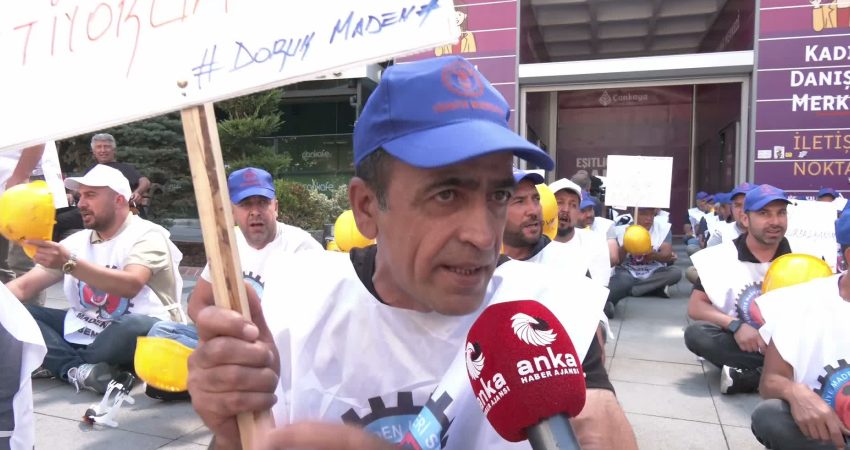 Yıldızlar SSS Holding'e ait Doruk Madencilik'te çalışan Türk Maden-İş Sendikası üyesi