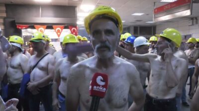 Bağımsız Maden-İş Sendikası üyesi Elazığ Eti Gümüş madencilerinin haklarını almak