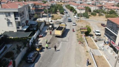 Foça Belediyesi, İzmir Büyükşehir Belediyesi ile işbirliği halinde asfalt ve