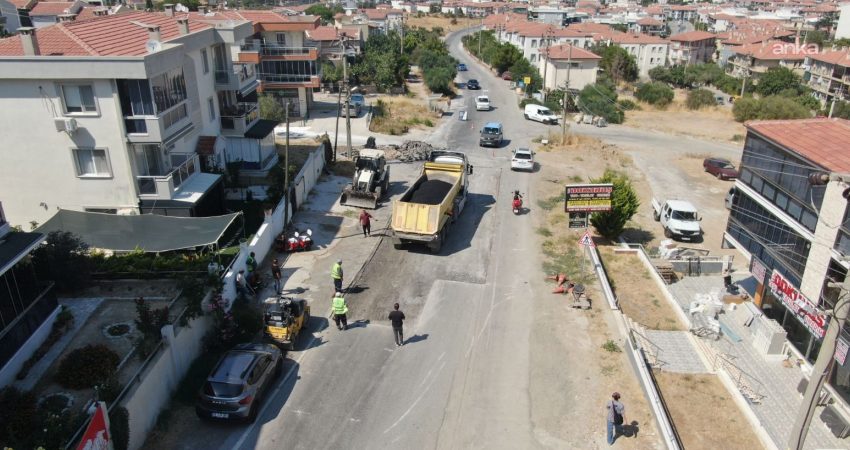 Foça Belediyesi, İzmir Büyükşehir Belediyesi ile işbirliği halinde asfalt ve