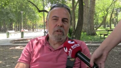 Haklarını arayan gaziler, Kurtuluş Parkı'nda eylemlerine devam ediyor. Bir gazi,