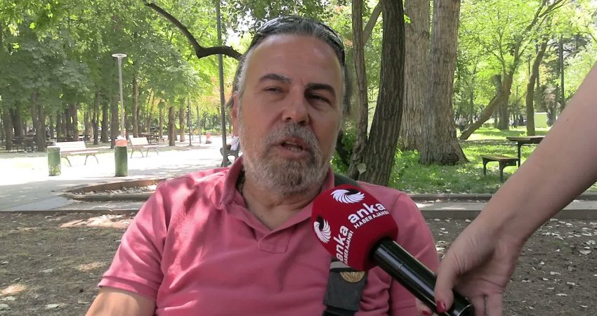 Haklarını arayan gaziler, Kurtuluş Parkı'nda eylemlerine devam ediyor. Bir gazi,