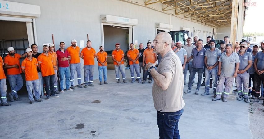 Germencik Belediyesi, etkisini artıran sıcak hava nedeniyle saha personelinin çalışma
