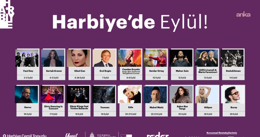 Harbiye Açık Hava, eylülde de müzikseverleri buluşturuyor İstanbul’un kültür sanat hayatının simge mekanlarından Harbiye Cemil Topuzlu Açık