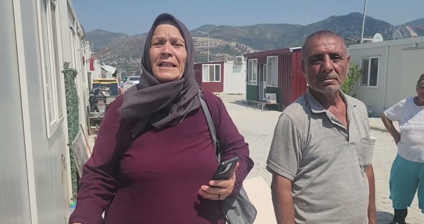 Hatay Defne ilçesinde bulunan Cengiz Topel konteyner kentte yaşayan depremzedeler