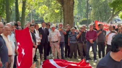 DEVA Partisi Ankara Milletvekili İdris Şahin, Güvenpark'ta eylemlerini sürdüren er
