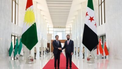 Irak Kürdistan Bölgesi Başkanı Neçirvan Barzani, Cumhurbaşkanı Ahmed Şara ile