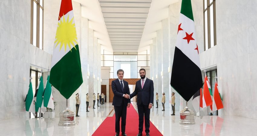 Irak Kürdistan Bölgesi Başkanı Neçirvan Barzani, Cumhurbaşkanı Ahmed Şara ile