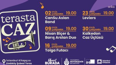 İstanbul Kitapçısı Kadıköy şubesi, yaz akşamlarında caz tutkunlarının buluşma noktası