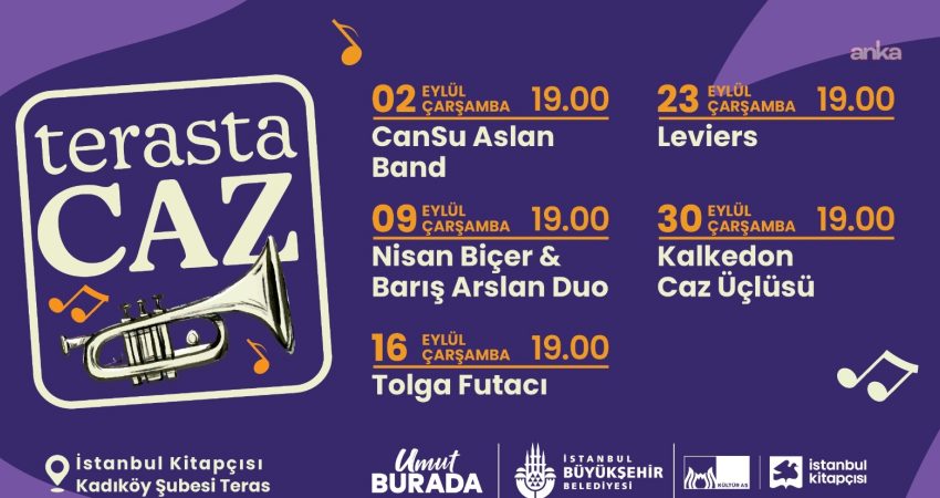 İstanbul Kitapçısı Kadıköy şubesi, yaz akşamlarında caz tutkunlarının buluşma noktası