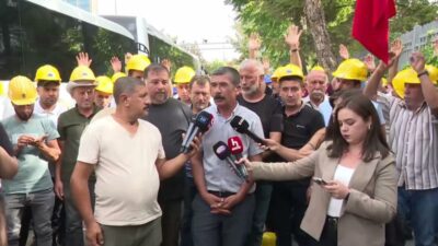 Bağımsız Maden-İş Sendikası üyesi madencilerin Enerji ve Tabii Kaynaklar Bakanlığı