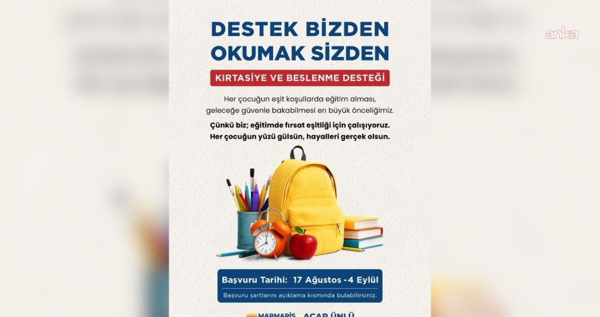 Marmaris Belediyesi’nden öğrencilere kırtasiye ve beslenme desteği Marmaris Belediyesi, 2026-2027 eğitim-öğretim yılı öncesinde ihtiyaç sahibi öğrenciler için
