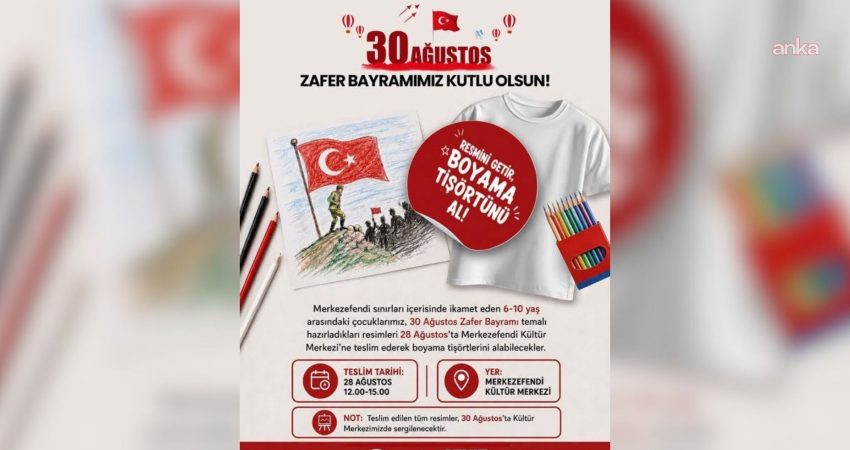 Merkezefendi Belediyesi, 30 Ağustos Zafer Bayramı kutlamaları kapsamında 6-10 yaş