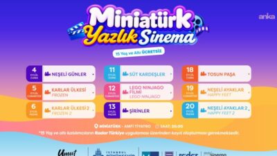 İBB Kültür AŞ’ye bağlı Miniatürk, yaz akşamlarında sinemaseverleri açık hava