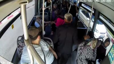 Malatya’da şehir içi sefer yapan MOTAŞ otobüsünde 82 yaşındaki bir