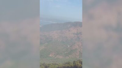 Muğla'nın Marmaris ilçesindeki Yalancı Boğaz yakınlarında dün ormanlık alanda çıkan