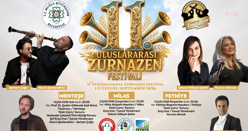 Muğla’da “Uluslararası Zurnazen Festivali” için geri sayım başladı Muğla Büyükşehir Belediyesi tarafından bu yıl 11’incisi düzenlenecek Uluslararası Zurnazen