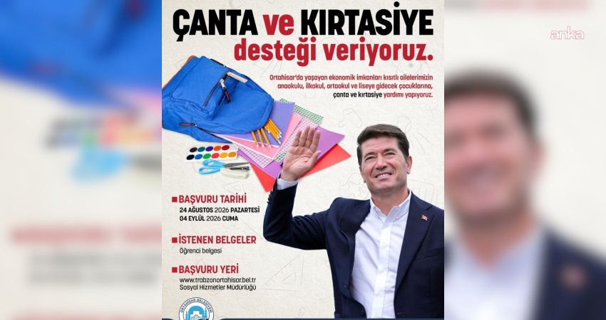 Ortahisar Belediyesi, yeni eğitim öğretim yılı öncesinde ekonomik imkanları kısıtlı