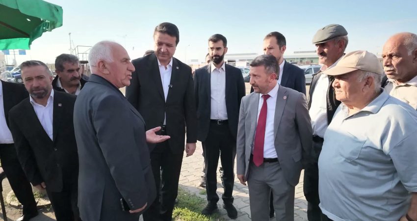 Saadet Partisi Genel Başkanı Mahmut Arıkan Kars’ta canlı hayvan pazarı’nı