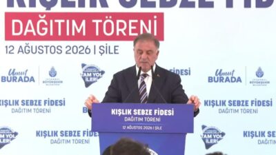 İBB Başkanvekili Nuri Aslan, Şile’de çiftçilere kışlık sebze fidesi dağıtım
